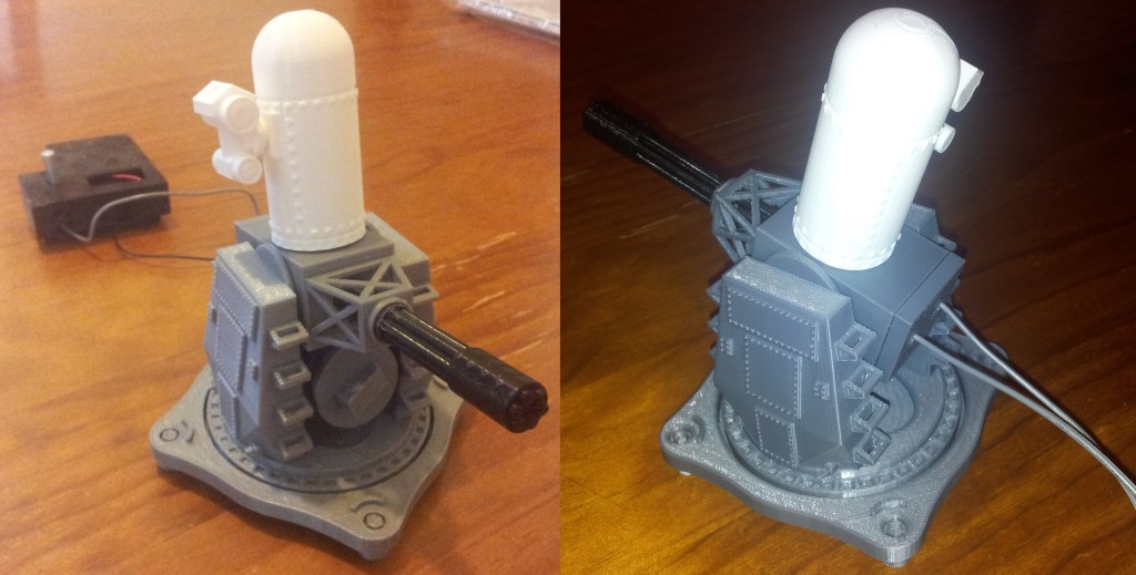 A scale model battery-operated CIWS, designed by me