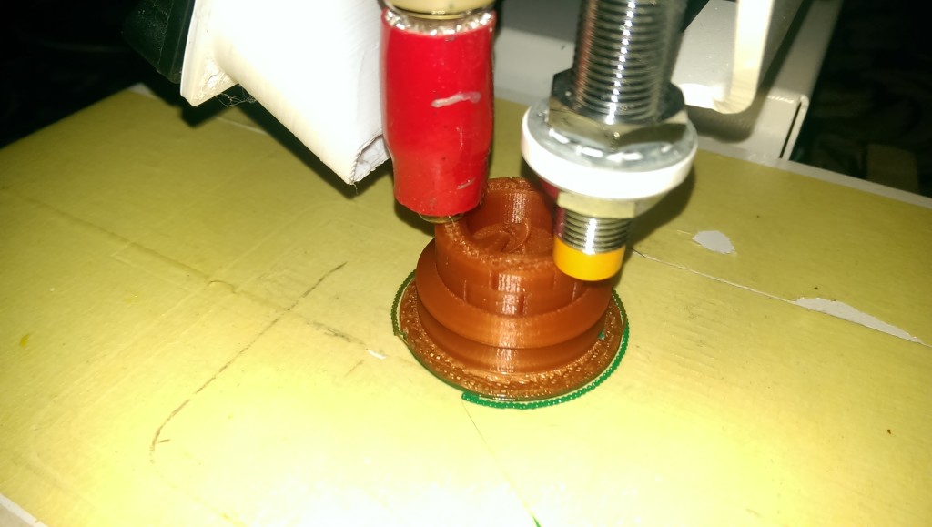 Print started great except for that little blob of green I didn't see until a while in, too late to stop it.