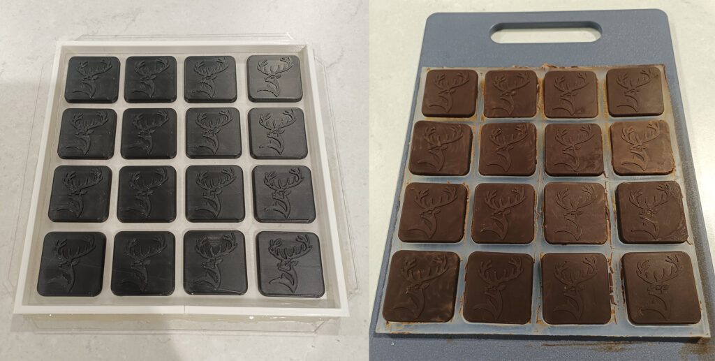 Silicone chocolate mold